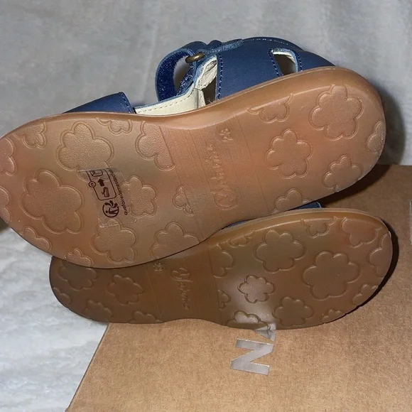 NWT NATURINO QUARZO Leather sandals with strap in Blue - Picture 14 of 15